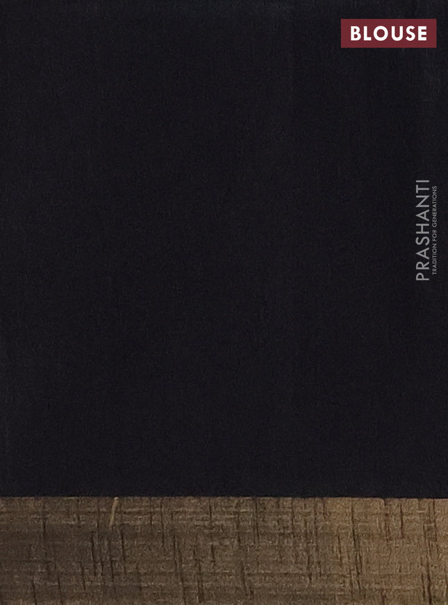 Semi dupion saree maroon and black with allover zari weaves and zari woven border