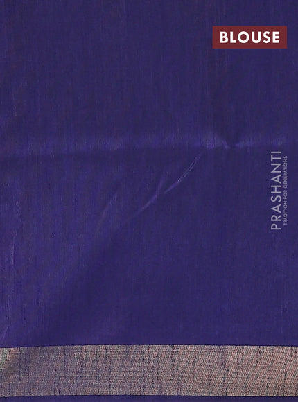 Semi dupion saree maroon and navy blue with allover zari weaves and zari woven border