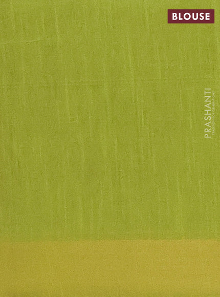 Semi dupion saree pink and fluorscent green with allover zari weaves and zari woven border