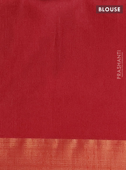 Semi dupion saree black and maroon with allover zari weaves and zari woven border