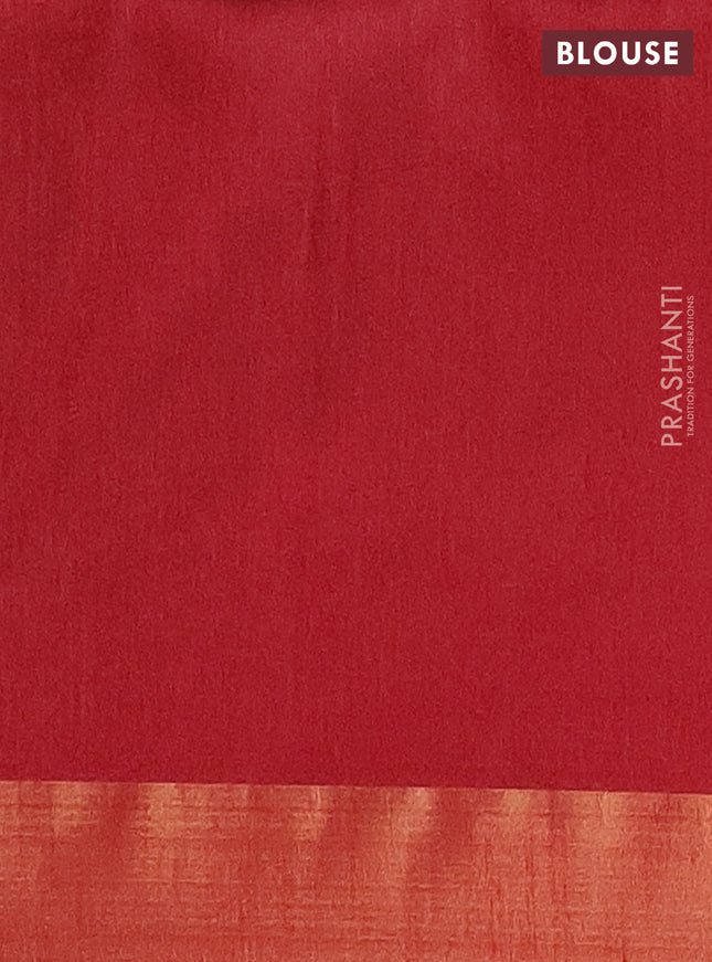 Semi dupion saree black and maroon with allover zari weaves and zari woven border