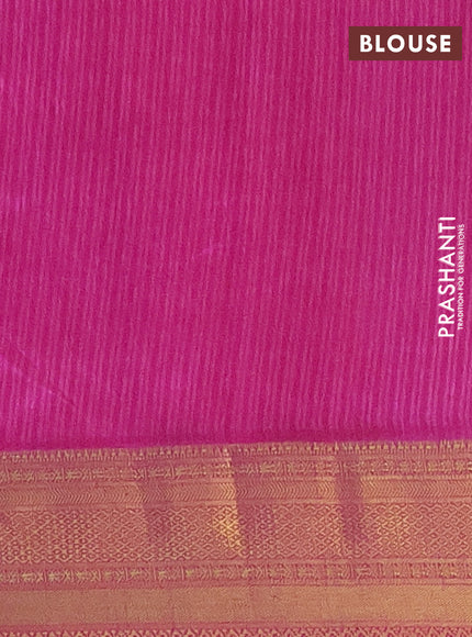 Semi tussar saree dual shade of blue and purple with allover ikat prints and zari woven border