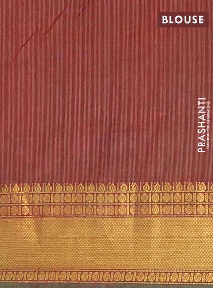 Semi tussar saree green and maroon with allover warli prints and zari woven border