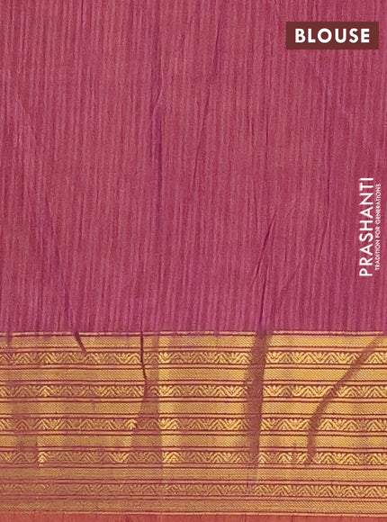 Semi tussar saree grey shade and dual shade of purple with allover ikat prints and zari woven border