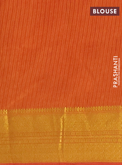 Semi tussar saree pink and dark mustard with allover patola prints and zari woven border