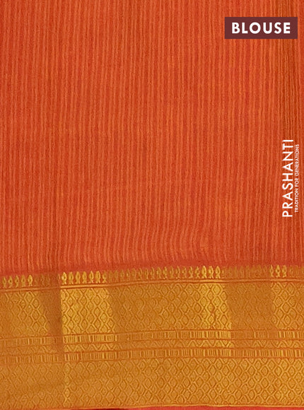 Semi tussar saree dark magenta pink and rust shade with allover patola prints and zari woven border
