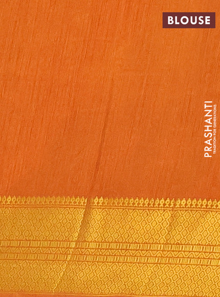 Semi tussar saree dual shade of pink and dark mustard with allover patola prints and zari woven border