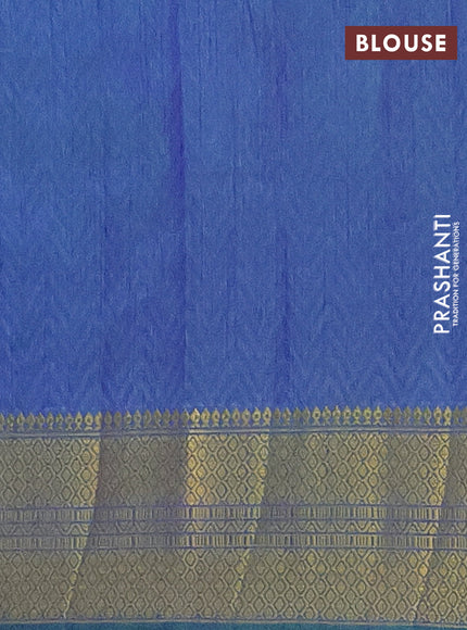 Semi tussar saree teal bluish green and dual shade of violet with allover patola prints and zari woven border