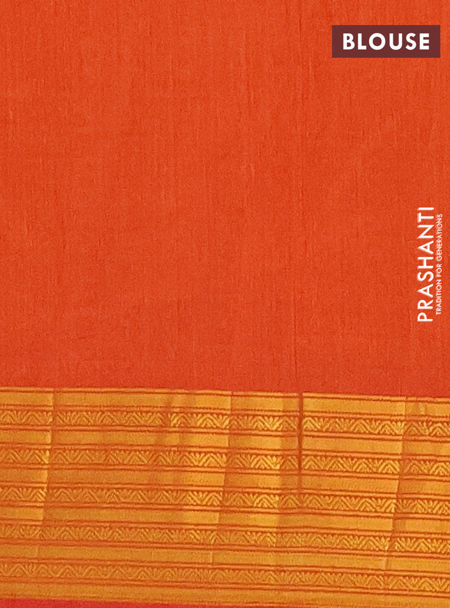 Semi tussar saree pink and rust shade with allover patola prints and zari woven border
