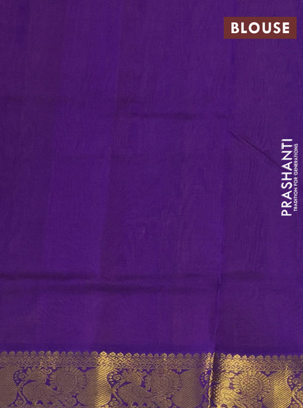 Silk cotton saree mustatrd yellow and violet with zari woven paisley buttas and zari woven border
