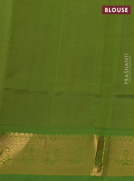 Silk cotton saree pink and light green with zari woven paisley buttas and zari woven border