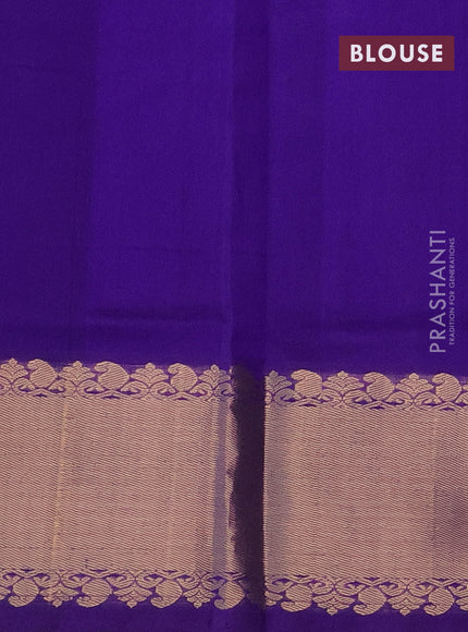 Silk cotton saree violet with paisley zari woven buttas and zari woven border
