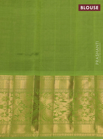 Silk cotton saree purple and light green with allover silver & gold zari woven buttas and long rich zari woven border