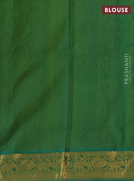Silk cotton saree yellow and green with allover zari checked pattern and rich zari woven border