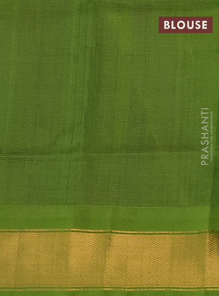Silk cotton saree blue and light green with allover vairosi pattern and zari woven border