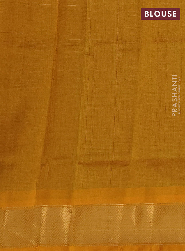 Silk cotton saree maroon and mustard yellow with allover vairosi pattern and zari woven border