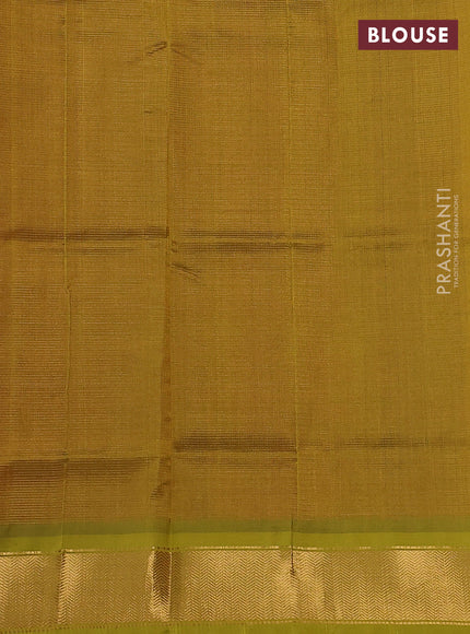 Silk cotton saree red and lime green with allover vairosi pattern and zari woven border