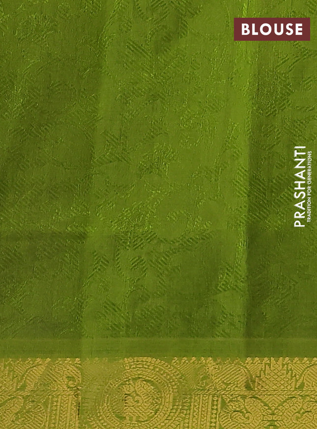 Silk cotton saree purple and light green with allover self emboss jacquard and zari woven annam border