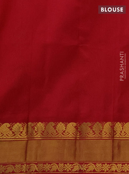 Kuppadam silk cotton saree mustard yellow and pink with paisley zari woven buttas and zari woven border