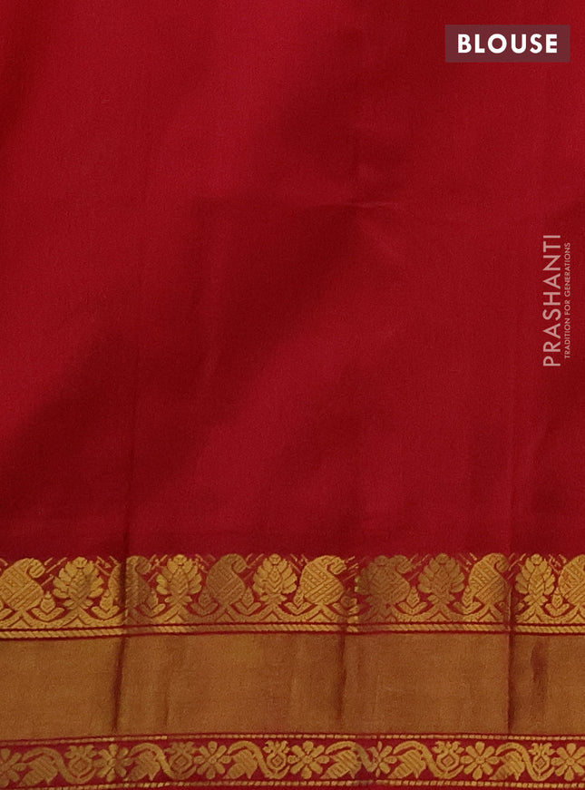 Kuppadam silk cotton saree mustard yellow and pink with paisley zari woven buttas and zari woven border
