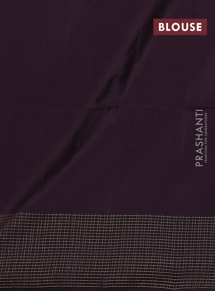 Kanchipuram soft silk saree maroon and wine shade with allover zari weaves & buttas and zari woven checked border