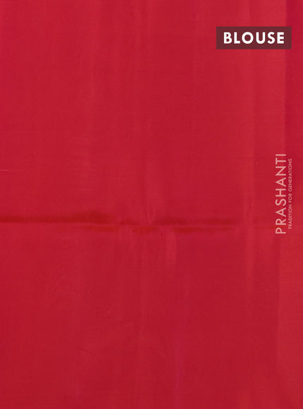 Kanchipuram soft silk saree sandal and dual shade of pinkish orange with half & half style in borderless style