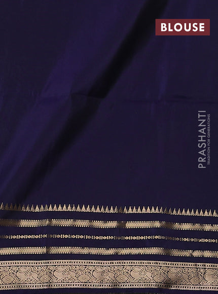 Kanchipuram soft silk saree teal shade and dark blue with zari woven buttas and zari woven border