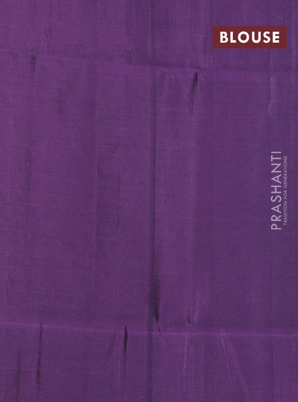 Kanchipuram soft silk saree teal green shade and lavender shade with allover zari woven brocade weaves and long zari woven border