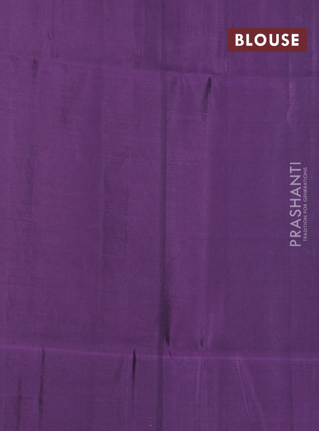 Kanchipuram soft silk saree teal green shade and lavender shade with allover zari woven brocade weaves and long zari woven border