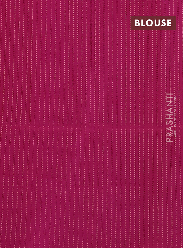 Kanchipuram soft silk saree black and pink with allover zari weaves & buttas in borderless style