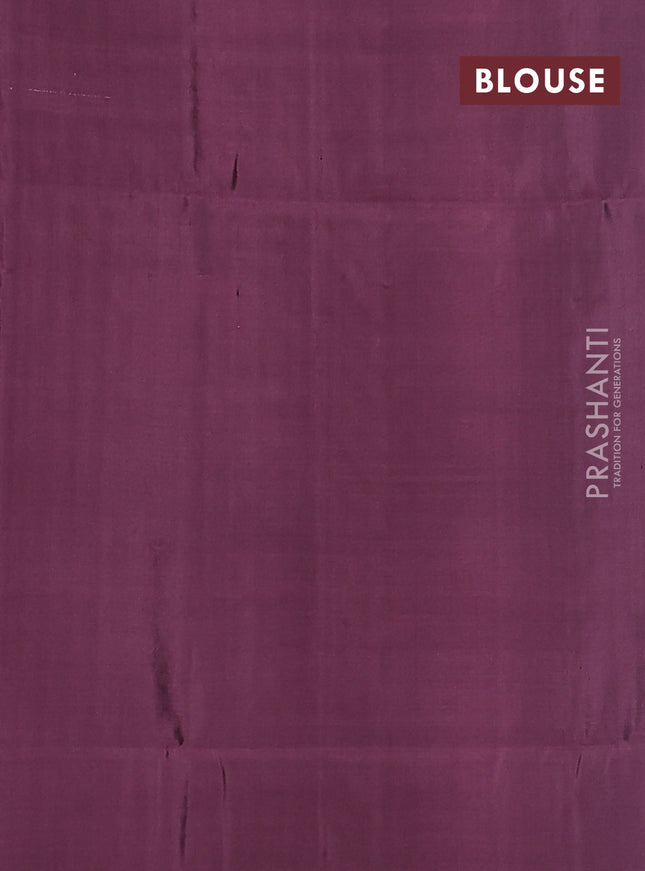 Kanchipuram soft silk saree peacock blue and mauve pink with zari woven buttas and zari woven butta border