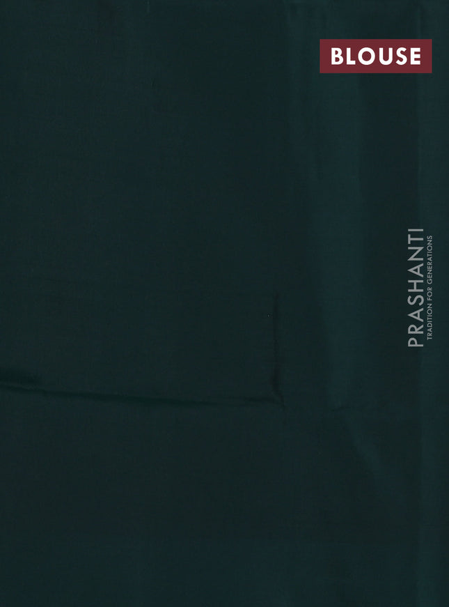 Kanchipuram soft silk saree maroon and peacock green with allover zari woven buttas and long zari woven border