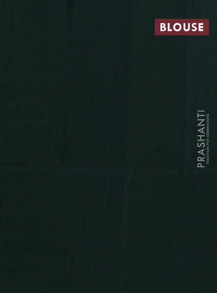 Kanchipuram soft silk saree dark mustard and dark green with zari buttas & jute finish in borderless style