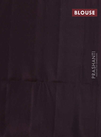 Kanchipuram soft silk saree bottle green and deep maroon with zari woven buttas and zari woven butta border