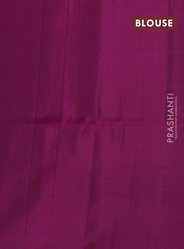 Kanchipuram soft silk saree cs blue and purple with allover zari woven buttas and long zari woven border