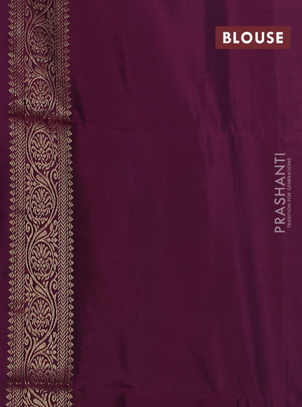 Kanchipuram soft silk saree grey and wine shade with zari woven geometric buttas and zari woven butta border