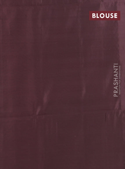 Kanchipuram soft silk saree purple and brown shade with zari woven buttas and zari woven butta border