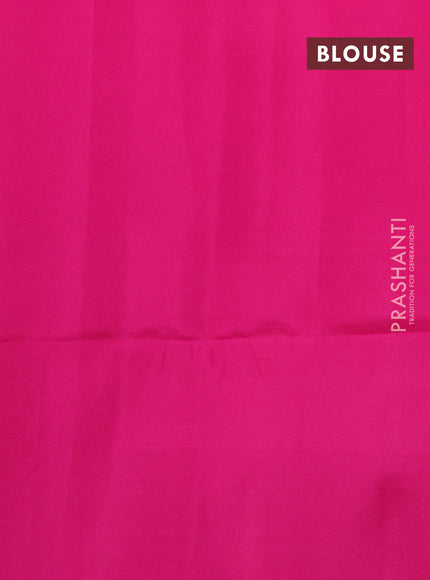 Kanchipuram soft silk saree peach pink and pink with allover zari woven buttas and rich zari woven border