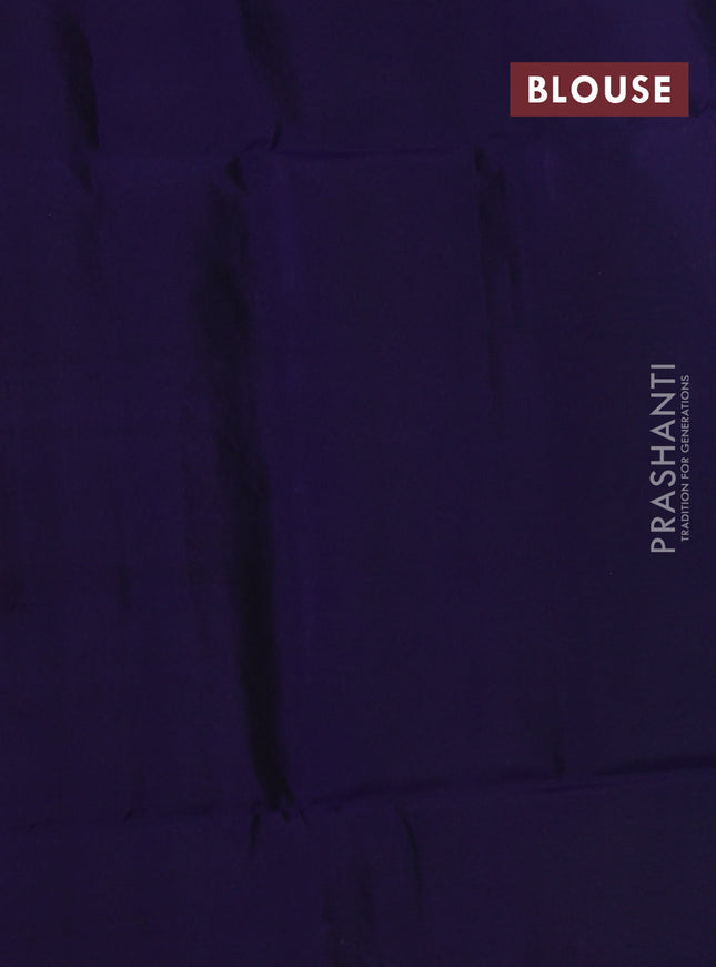 Kanchipuram soft silk saree greyish green and blue with allover zari woven brocdae weaves and rich zari woven border