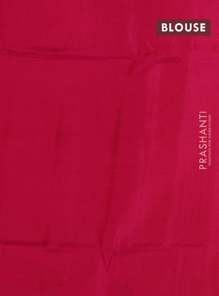 Kanchipuram soft silk saree dual shade of mango yellow and pink with allover zari woven brocdae weaves and long zari woven border