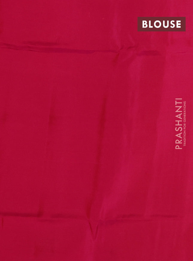 Kanchipuram soft silk saree dual shade of mango yellow and pink with allover zari woven brocdae weaves and long zari woven border