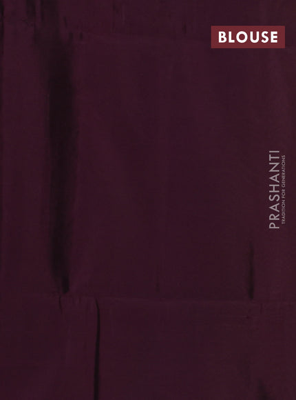 Kanchipuram soft silk saree mehendi green and wine shade with allover zari woven brocdae weaves and simple border