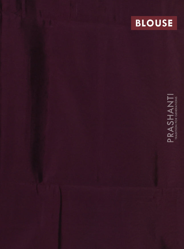 Kanchipuram soft silk saree mehendi green and wine shade with allover zari woven brocdae weaves and simple border