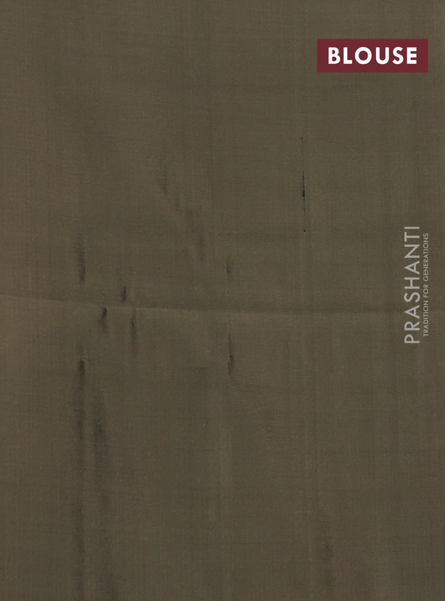 Kanchipuram soft silk saree wine shade and chikku shade with zari woven buttas and zari woven butta border