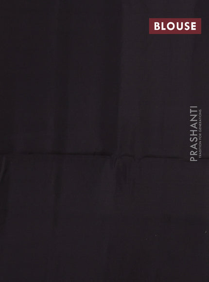 Kanchipuram soft silk saree rust shade and deep coffee brown with allover zari woven buttas and long zari woven border