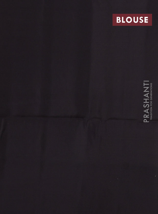 Kanchipuram soft silk saree rust shade and deep coffee brown with allover zari woven buttas and long zari woven border