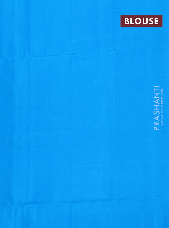 Kanchipuram soft silk saree wine shade and cs blue with allover zari woven brocade weaves in borderless style