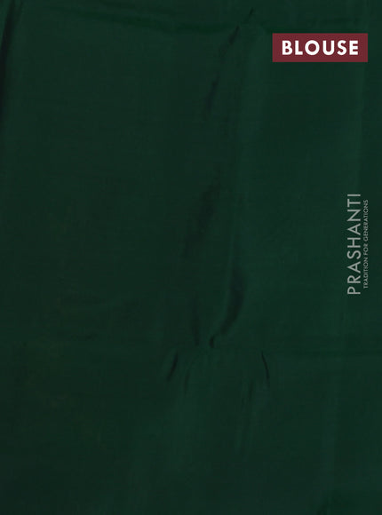 Kanchipuram soft silk saree dark mustard and dark green with allover zari woven brocade weaves and long zari woven border