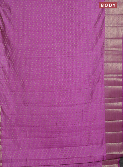 Semi raw silk saree lavender with allover zari woven 1000 buttas and rich zari woven border