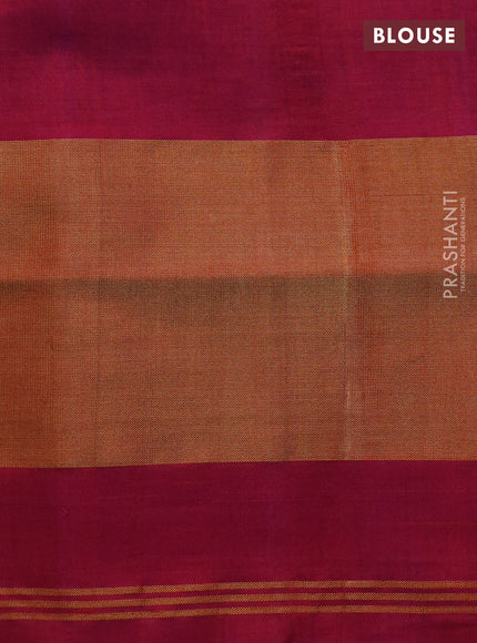 Rajkot patola silk saree navy blue and dark pink with allover ikat weaves and long zari woven border